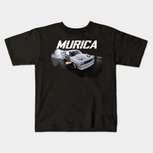MULLET TWIN TURBO V8 TRUCK DRAG TRACING CLEETER MURICA Kids T-Shirt